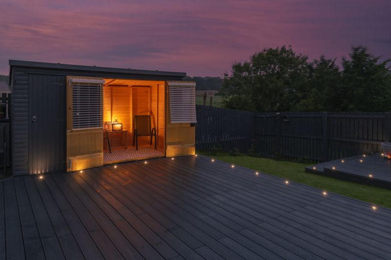 Deck with lighting fixtures